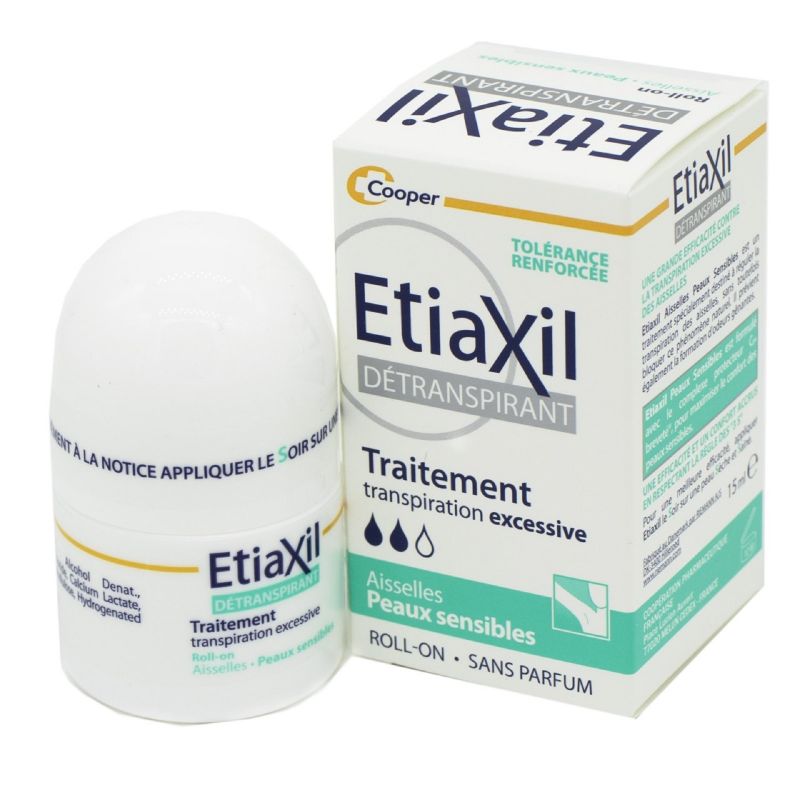 Lăn Khử Mùi EtiaXil Detranspirant Traitement Roll-On Peaux Sensibles Dành Cho Da Nhạy Cảm - Xanh