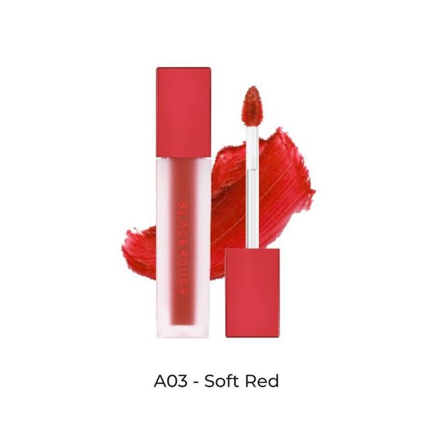 Son Kem Lì Black Rouge A03 Soft Red Màu Đỏ Cam 4.5g